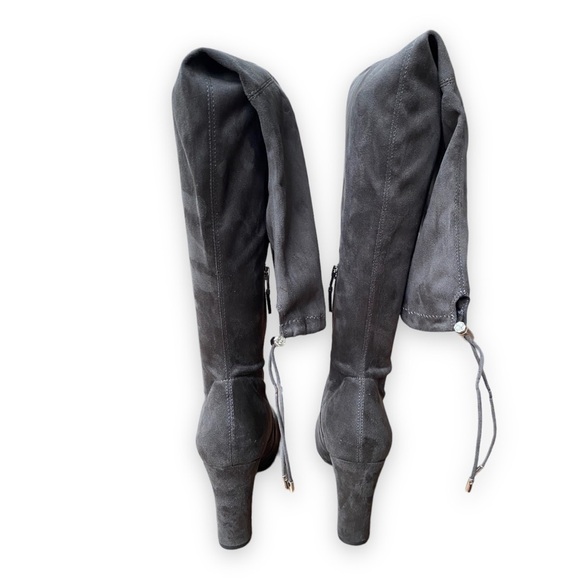 Sam Edelman Kent Dark Gray Faux Suede Over The Knee Boots New Without Box 9 - Picture 6 of 16